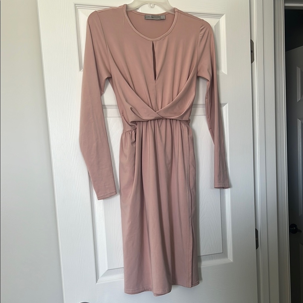 Pink Long Sleeve Dress